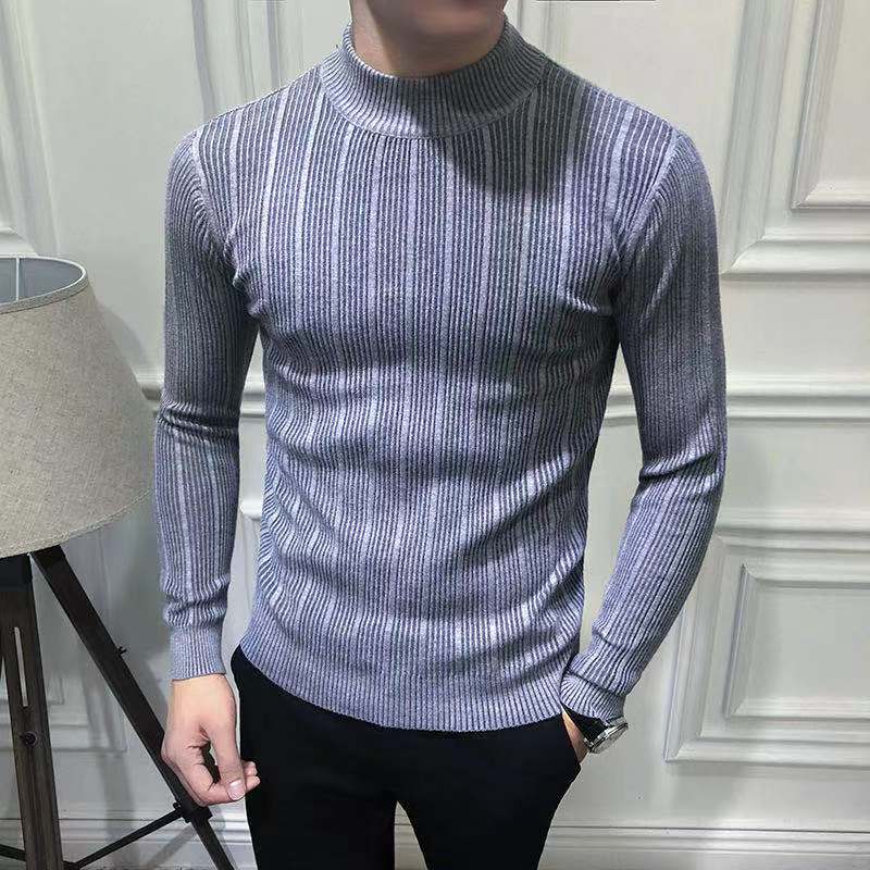 Showlu Fashion Store 0 QJMYN2  A03 / M Korean Fashion Autumn Men Casual Vintage Style Sweater Wool Turtleneck Oversize 2023 Winter Men Warm Cotton Pullovers Sweaters