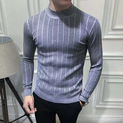 Showlu Fashion Store 0 QJMYN2  A03 / M Korean Fashion Autumn Men Casual Vintage Style Sweater Wool Turtleneck Oversize 2023 Winter Men Warm Cotton Pullovers Sweaters