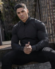 Long Sleeve Workout Clothes Muscle - Free and Opaque Men's Shirt - SHOWLU FASHION STORE