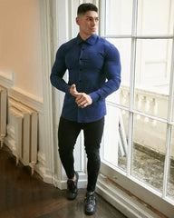 Long Sleeve Workout Clothes Muscle - Free and Opaque Men's Shirt - SHOWLU FASHION STORE