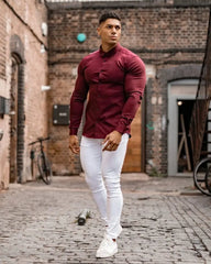 Long Sleeve Workout Clothes Muscle - Free and Opaque Men's Shirt - SHOWLU FASHION STORE