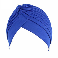 Showlu Fashion Store 0 New Flower Decoration Turban Solid Color For Women Fashion Hair Wear Head Wrap Ladies Headwear Cancer Hats India Cap Bandana