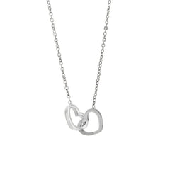 Personality Lettering Stainless Steel Double Ring Heart Necklace Rotating Rose Jewel Case and Packing Box Reversible Necklace Box SHOWLU FASHION STORE