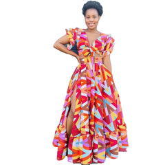 Fat Women plus Size Summer Sexy Dresses Casual Printed Dress SHOWLU FASHION STORE