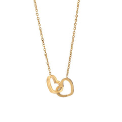 Personality Lettering Stainless Steel Double Ring Heart Necklace Rotating Rose Jewel Case and Packing Box Reversible Necklace Box SHOWLU FASHION STORE