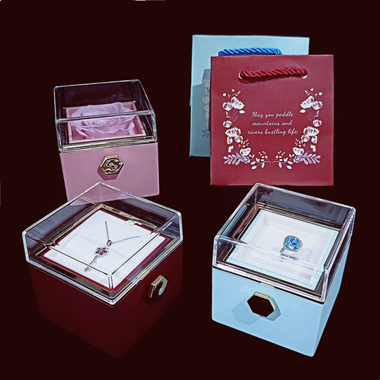 Preserved Fresh Flower Rose Exchange Small Exquisite Jewelry Box SHOWLU FASHION STORE