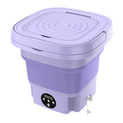 Showlu Store Nation 0 China / Purple / CN Portable Foldable Washing Machine With Spin Dryer Automatic Mini Underwear  Sock 110v/220V Washing Machine With Centrifuge 8L