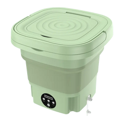 Showlu Store Nation 0 China / Green / CN Portable Foldable Washing Machine With Spin Dryer Automatic Mini Underwear  Sock 110v/220V Washing Machine With Centrifuge 8L