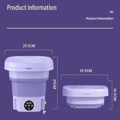 Showlu Store Nation 0 Portable Foldable Washing Machine With Spin Dryer Automatic Mini Underwear  Sock 110v/220V Washing Machine With Centrifuge 8L