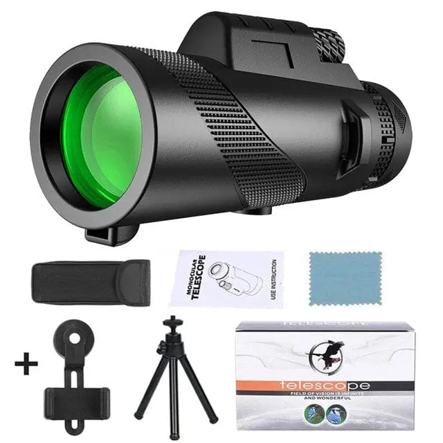 Showlu Fashion Store 0 G872B-Green suit1 Portable Zoom HD 5000M Telescope Folding Long Distance Mini Powerful Telescope for Hunting Sports Outdoor Camping Travel
