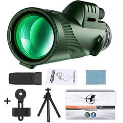 Showlu Fashion Store 0 G872B-Green suit1 Portable Zoom HD 5000M Telescope Folding Long Distance Mini Powerful Telescope for Hunting Sports Outdoor Camping Travel