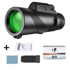 Showlu Fashion Store 0 G872B-Green suit1 Portable Zoom HD 5000M Telescope Folding Long Distance Mini Powerful Telescope for Hunting Sports Outdoor Camping Travel