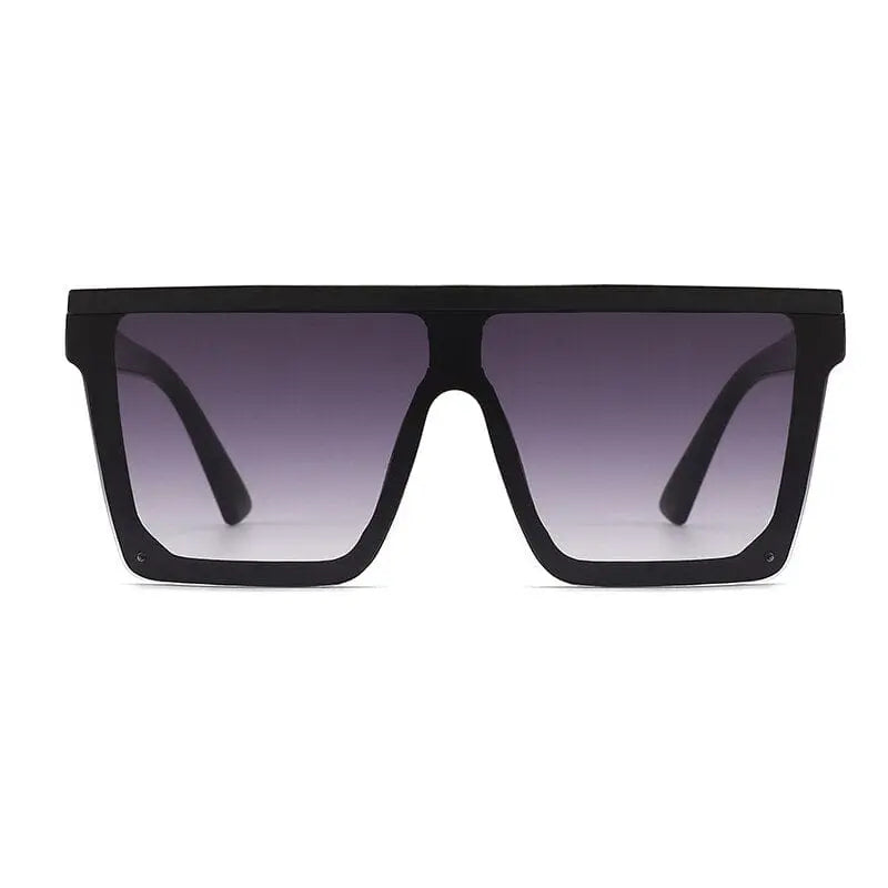 Showlu Fashion Store 0 Retro Big Frame Women Sunglasses Brand Black Square Gradient Uv400 Cool Men Sunglasses One Piece Designer 2023