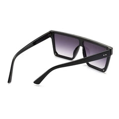 Showlu Fashion Store 0 Retro Big Frame Women Sunglasses Brand Black Square Gradient Uv400 Cool Men Sunglasses One Piece Designer 2023
