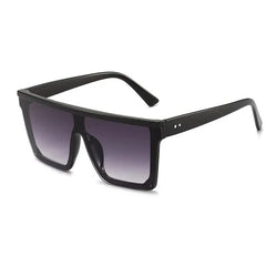 Showlu Fashion Store 0 Retro Big Frame Women Sunglasses Brand Black Square Gradient Uv400 Cool Men Sunglasses One Piece Designer 2023