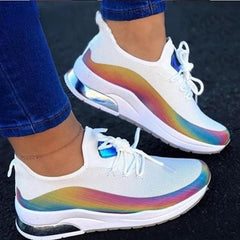New Fashion Summer and Autumn Woven Breathable Sneakers Women Lace Up Designer Comfort Casual Shoes on Offer SHOWLU FASHION STORE