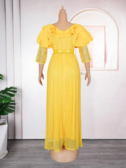 Party Evening Dresses For Women Long Sleeve Robe African Dashiki Crystal Outfits Wedding Birthday Prom Gown Dubai Turkey Kaftans SHOWLU FASHION STORE