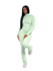 Fall 2024 Women Clothes Two Piece Flared Pants Tracksuits Set Casual Gym Active Wear 2 Piece Set Lounge Womens Matching Sets SHOWLU FASHION STORE
