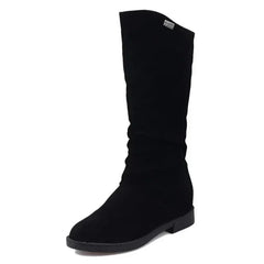 Snow Boots Women Winter Shoes Casual Woman High Boots Black Red Soft Comfortable Female Footwear Solid Suede Women Long SHOWLU FASHION STORE