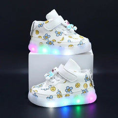 EACHIN Children Lighted Sneakers Baby Girls Spring Autumn New Walking Shoes Boys Fashion Sport Running Sneaker Kids Casual Flats SHOWLU FASHION STORE