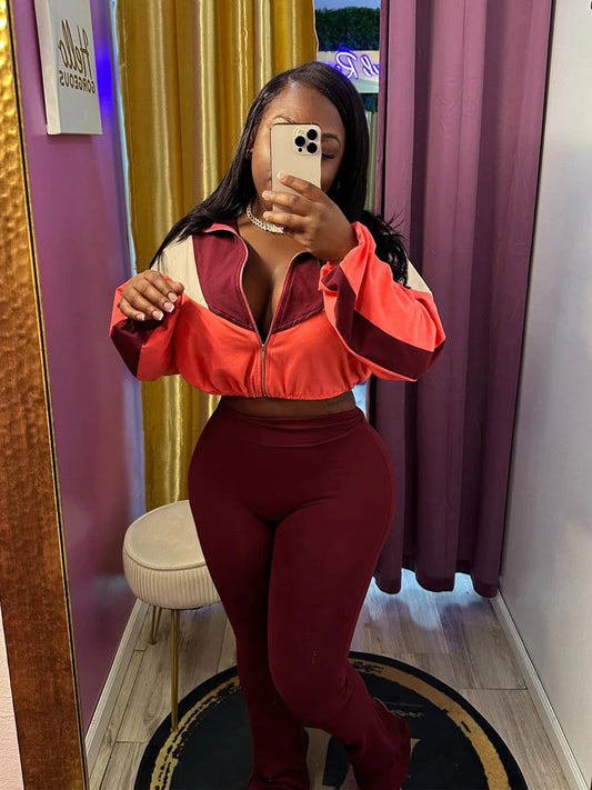 Fall 2024 Women Clothes Two Piece Tracksuits Activewear Sets Clothing 2 Piece Set Women Trending Slim Flare Yoga Pants Suit Set
