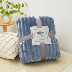Solid Color Coral Velvet Blanket Soft Double-sided Thicken Bed Cover Office Car Plush Warm Blanket Fluffy Sofa Throw Lap Blanket SHOWLU FASHION STORE