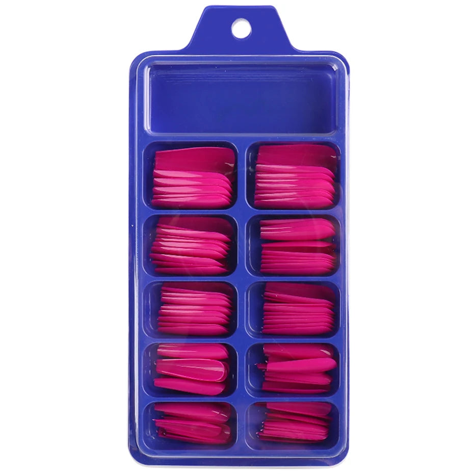 100pcs False Nail Press On Nails Acrylic Extension Coffin Forms Nail Tips Gel Nail Polish Artificial Nail Sets Kits Tools KE1895 SHOWLU FASHION STORE