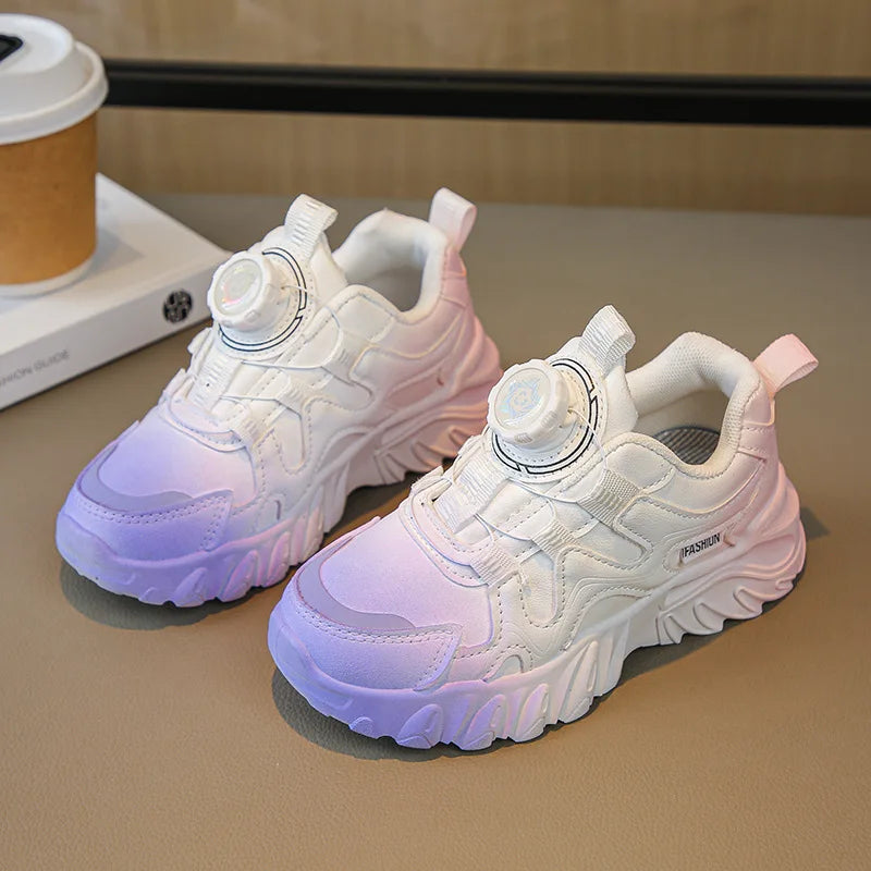 Spring New Cotton Lined Girls Design Sneakers Children's Sport Shoes Non-slip Soft Bottom Kids Running Shoes Student Shoes SHOWLU FASHION STORE