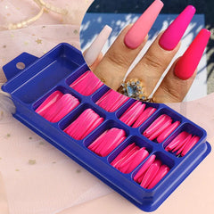 100pcs False Nail Press On Nails Acrylic Extension Coffin Forms Nail Tips Gel Nail Polish Artificial Nail Sets Kits Tools KE1895 SHOWLU FASHION STORE