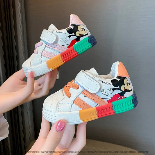 Disney Cartoon Mickey Children Shoes For Boys Girls Sport Sneakers Kids Leisure Autumn Casual Shoes Breathable Running Toddler SHOWLU FASHION STORE