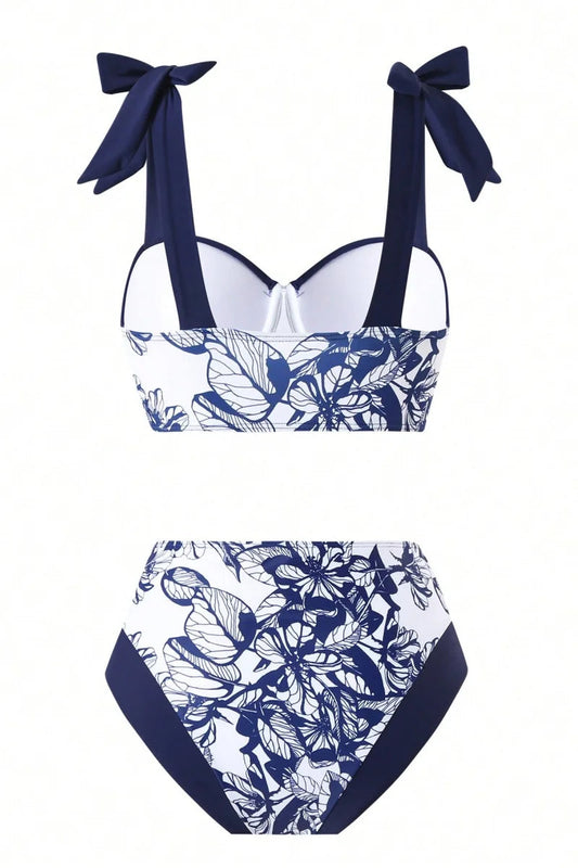 2025 Women Bikinis Set With Cover Swimsuit  Swimwear  Plus Size Push Up  Large Big Floral Swimming Suits Beachwear Bathing Suits