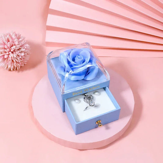 Gift Box with Drawer Macaron Color Wedding Valentine's Day Birthday Present Boxes Decor New Rose Flower Jewelry Packaging SHOWLU FASHION STORE