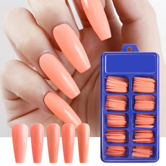100pcs False Nail Press On Nails Acrylic Extension Coffin Forms Nail Tips Gel Nail Polish Artificial Nail Sets Kits Tools KE1895 SHOWLU FASHION STORE