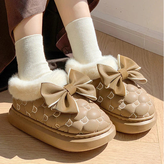 Women Snow Boots for Cute Butterfly Fluffy Botas Autumn Print Bear Thick Bottom Platform Boots Outdoor Comfort Warm Cottom Shoes SHOWLU FASHION STORE