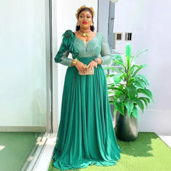 Sequin Elegant African Dresses for Women 2025 New Africa Clothing Plus Size Wedding Party Long Dress Dashiki Ankara Outfits Robe SHOWLU FASHION STORE