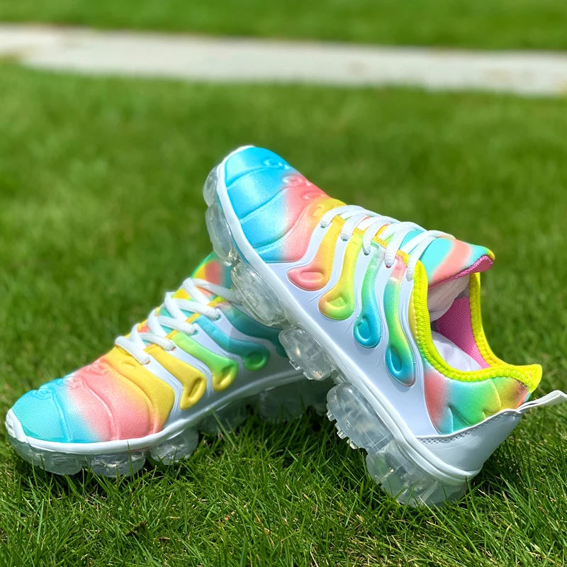 New Candy Color Men Transparent Bottom Sneakers Running Shoes Women Hiking Shoes Couple Autumn Rainbow Sports Shoes wholesale SHOWLU FASHION STORE