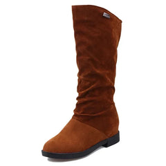 Snow Boots Women Winter Shoes Casual Woman High Boots Black Red Soft Comfortable Female Footwear Solid Suede Women Long SHOWLU FASHION STORE