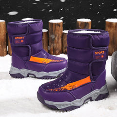 2025 Winter Children Boots Princess Elegant Girls Shoes Water Proof Girl Boy Snow Boots Kids Warm High Quality Plush Boots SHOWLU FASHION STORE