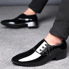 Trending Italian Patent Leather Shoes for Men Business Shoe Lace Up Oxfords Plus Size Male Wedding Party Shoes Men Black Leather SHOWLU FASHION STORE