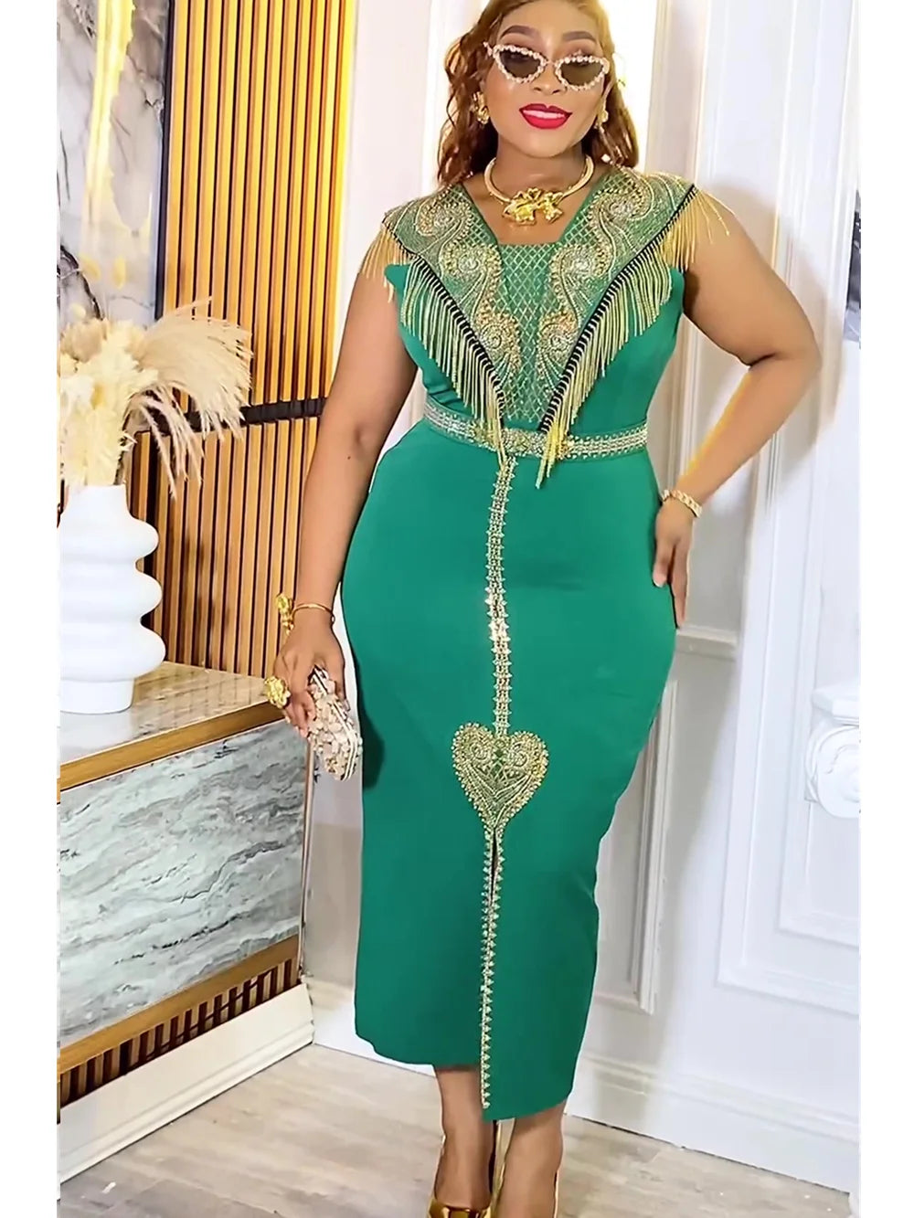 Plus Size African Wedding Party Dresses for Women 2025 New Dashiki Ankara Evening Gown Elegant Turkey Outfit Robe Africa Clothes SHOWLU FASHION STORE