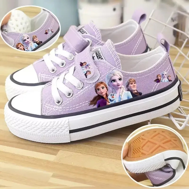Disney girls frozen princess Mickey Mouse  Kulomi Casual  shoes non-slip soft bottom sports  shoes  for girl gift SHOWLU FASHION STORE