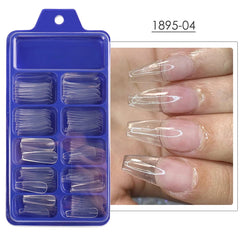 100pcs False Nail Press On Nails Acrylic Extension Coffin Forms Nail Tips Gel Nail Polish Artificial Nail Sets Kits Tools KE1895 SHOWLU FASHION STORE