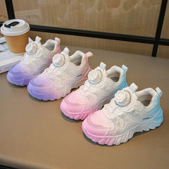 Spring New Cotton Lined Girls Design Sneakers Children's Sport Shoes Non-slip Soft Bottom Kids Running Shoes Student Shoes SHOWLU FASHION STORE