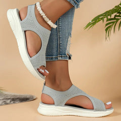 Women Summer Shoes 2024 New Mesh Fish Platform Sandals Women's Open Toe Wedge Sandals Ladies Light Casual Shoes Zapatillas Muje SHOWLU FASHION STORE