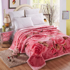 Soft Warm Weighted Blankets For Beds Winter Double Layers Fluffy Faux Fur Mink Throw Thicken Fleece Quilts Blankets SHOWLU FASHION STORE