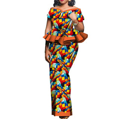 Party African Dress Women Skirt Sets Traditional  2 Pieces Suits Custom Made Dashiki Tops and Skirts Plus Size Clothing WY5104 SHOWLU FASHION STORE