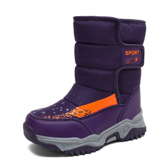 2025 Winter Children Boots Princess Elegant Girls Shoes Water Proof Girl Boy Snow Boots Kids Warm High Quality Plush Boots SHOWLU FASHION STORE