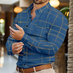 Men's business lapel shirt office casual outdoor street shirt soft and comfortable men's high-quality top large size XS-6XL SHOWLU FASHION STORE