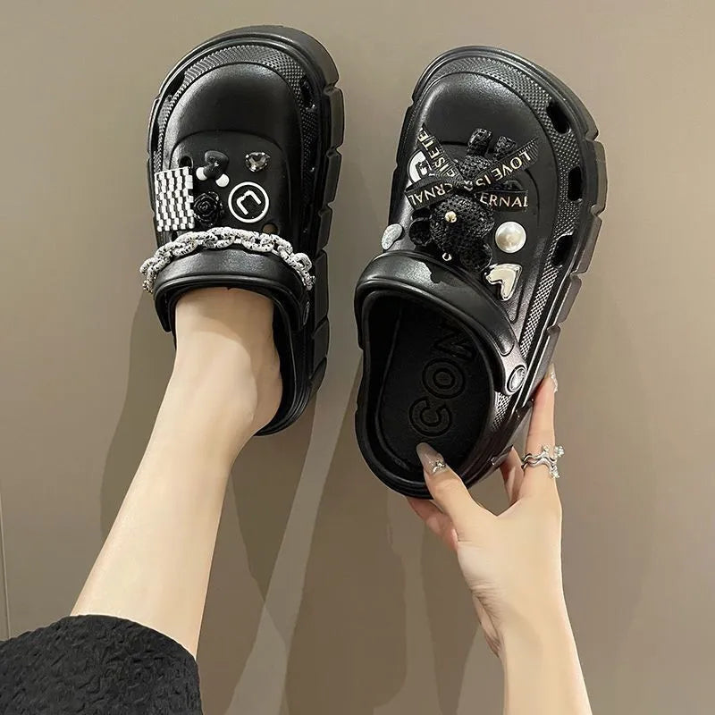 Summer Women Slippers Platform Clogs Outdoor Garden Shoes Female Pool Sandals Bathroom Flip Flops Mules Ladies Beach Slides SHOWLU FASHION STORE