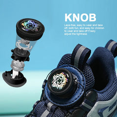 Children Shoes Thick Soled Running Rotary Buckle Kids Sports Casual Tennis For Girls Boys Outdoor Mesh Breathable Unisex Sneaker SHOWLU FASHION STORE